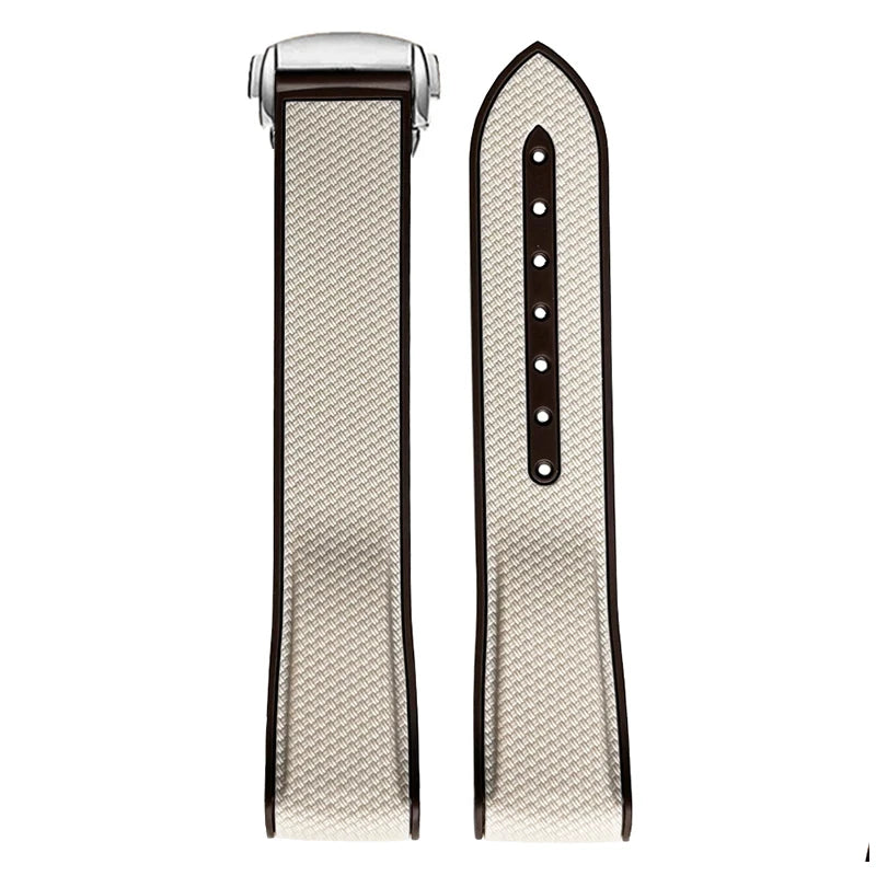 Curved End Strap 20mm for Omega X Swatch Joint MoonSwatch Sport Silicone Rubber Folding Buckle Watch Band for Seamaster 300