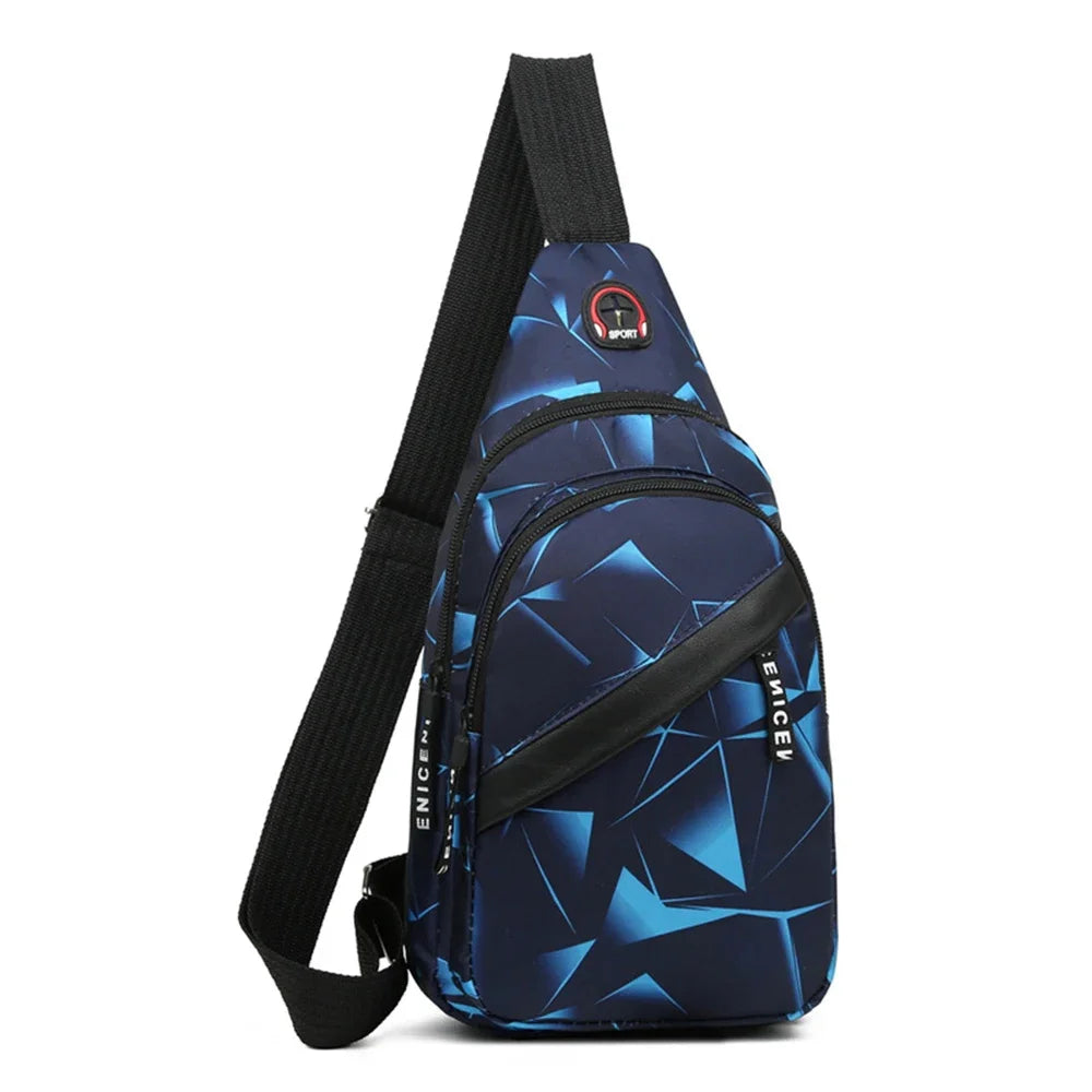 Chest Bag,Men's Casual Waterproof Crossbody Bag, Trendy Sports Bag, Multifunctional Small Bag, Shoulder Bag