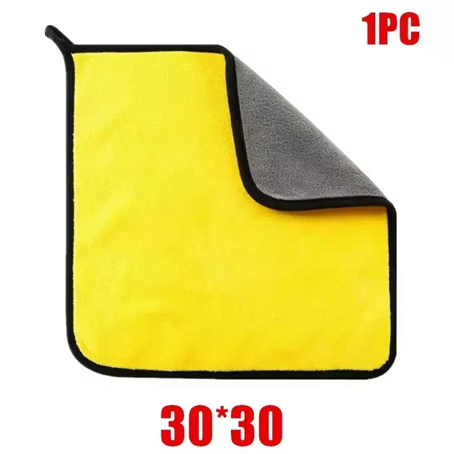 Double Layer Wash Cloth Microfiber Car Cleaning Towels 30X60cm 1/2/3/6/10pcs Soft Quick Drying for Windows Mirrors Wiping Rags