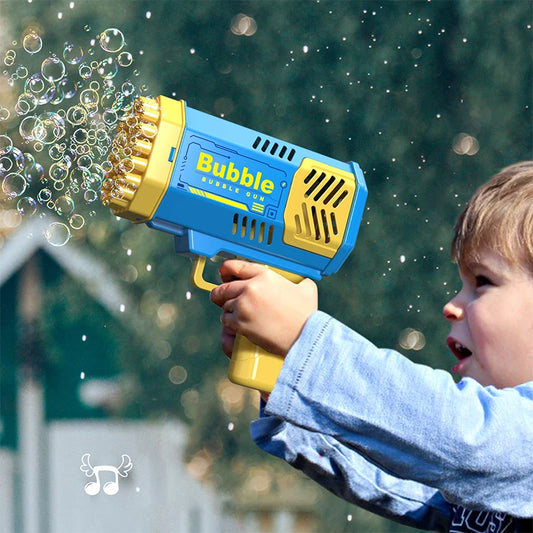 40 hole handheld fully automatic space light bubble machine electric children's toys without battery without bubble water