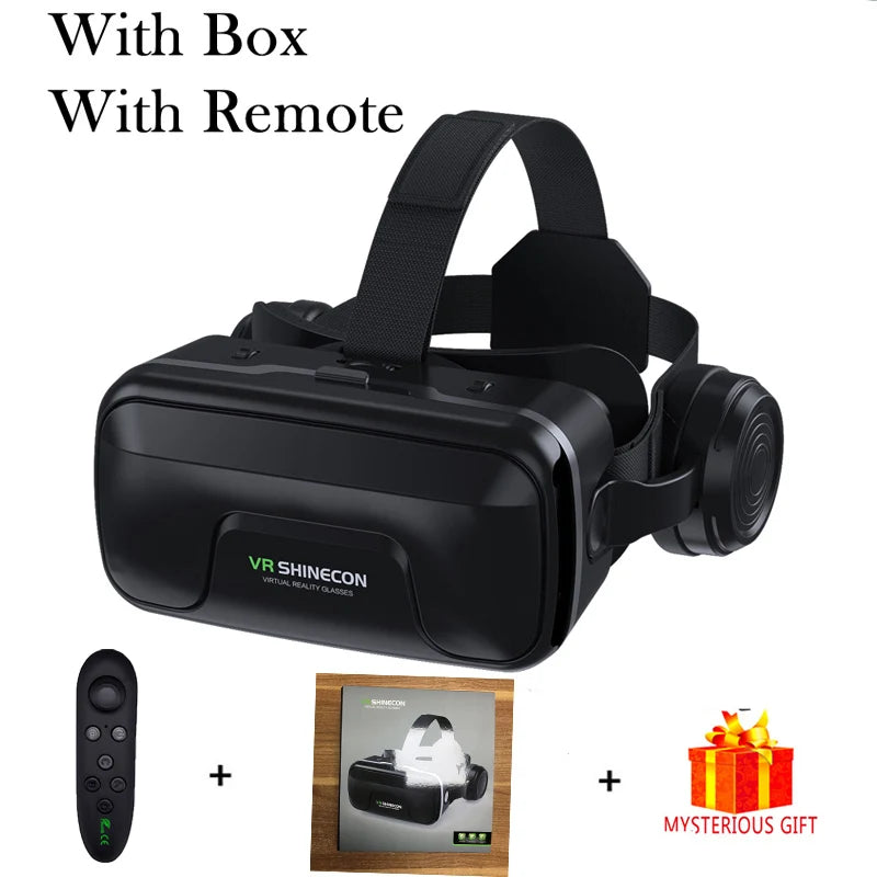 3D Virtual Reality VR Glasses For Phone Mobile Smartphones 7 Inch Headset Helmet Game Wirth Real Viar Goggles Cell Device Lenses
