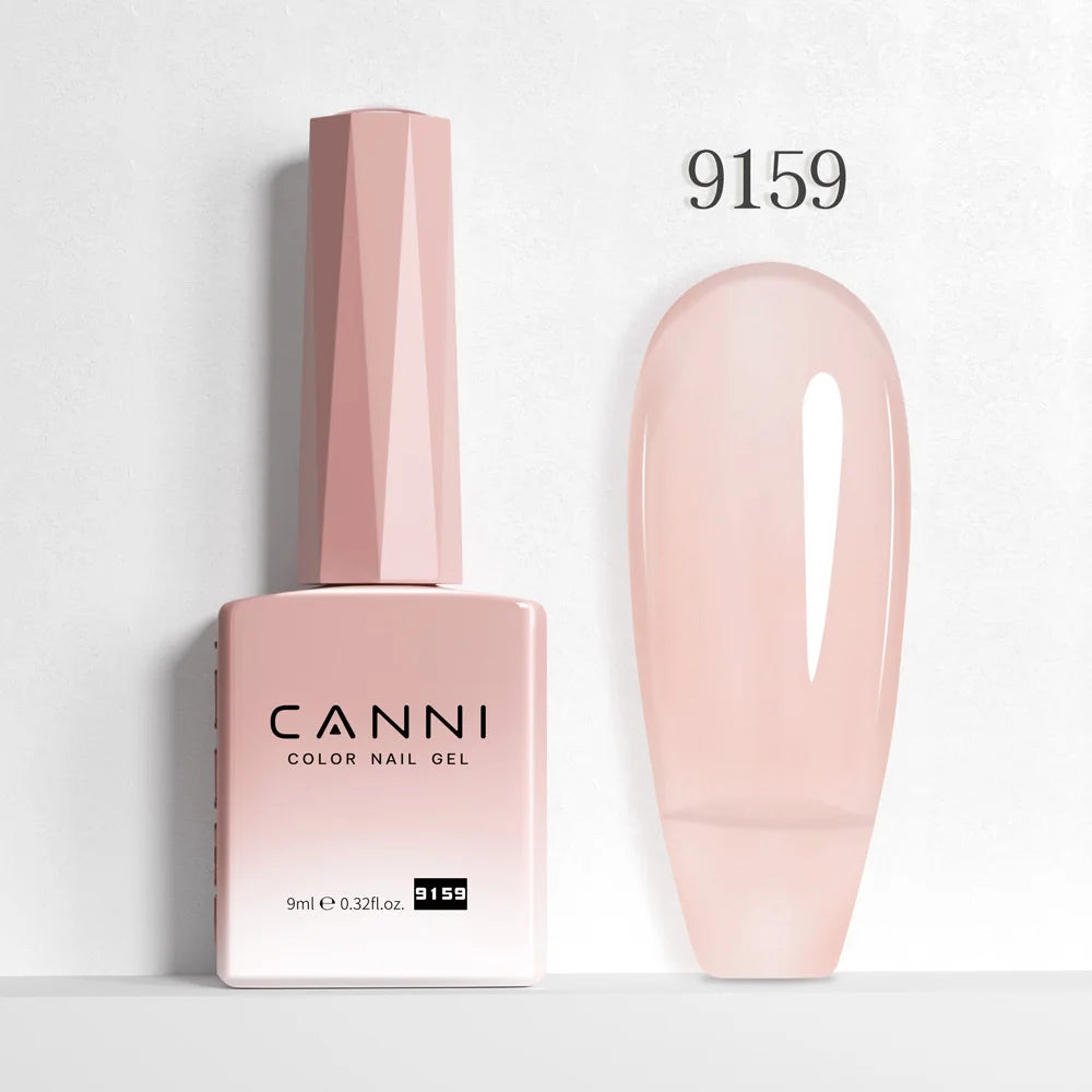 Canni Nail Gel Polish Jelly Nude Color HEMA FREE TPO FREE 9ml Transparent Semi Permanent Natural Nude French Nail Gel Lacquer