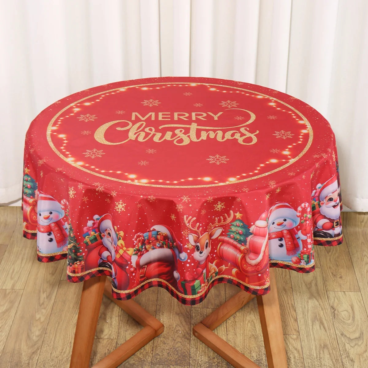 Christmas Santa Claus Tablecloth Merry Christmas Decoration For Home 2025 Navidad Kerst Noel Xmas Table Decor New Year 2026 Gift