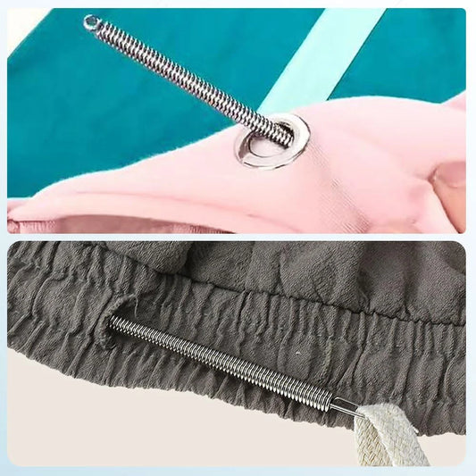 2PCS New Easy threaders Drawstrings Replacement Metal Rope Threader Needle Stick Versatile Spring Drawstring Threader for Pants