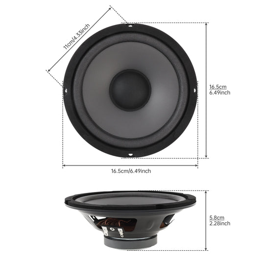 1 Piece 6.5 Inch Car Speakers 600W 2-Way Vehicle Door Subwoofer Audio Stereo Full Range Frequency Automotive Speakers for Car