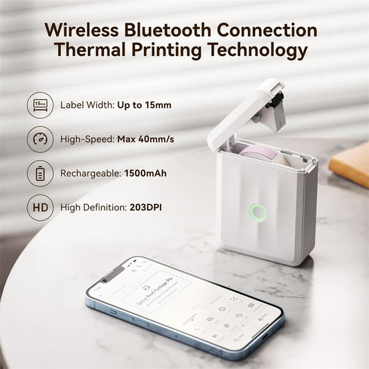 NIIMBOT D110 Upgraded Version Thermal Label Printer Mini Portable Smart Label Maker With Tape for Office Home Kitchen School