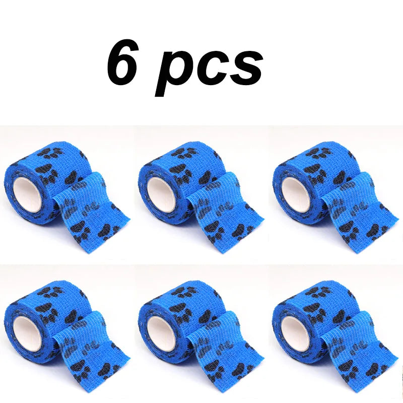 6 pcs Pet Puppys Anti Dirt Tool for Going Out Leggings Self Adhesive Bandages for Walking Dogs Feet Wrapping Protective Bandages