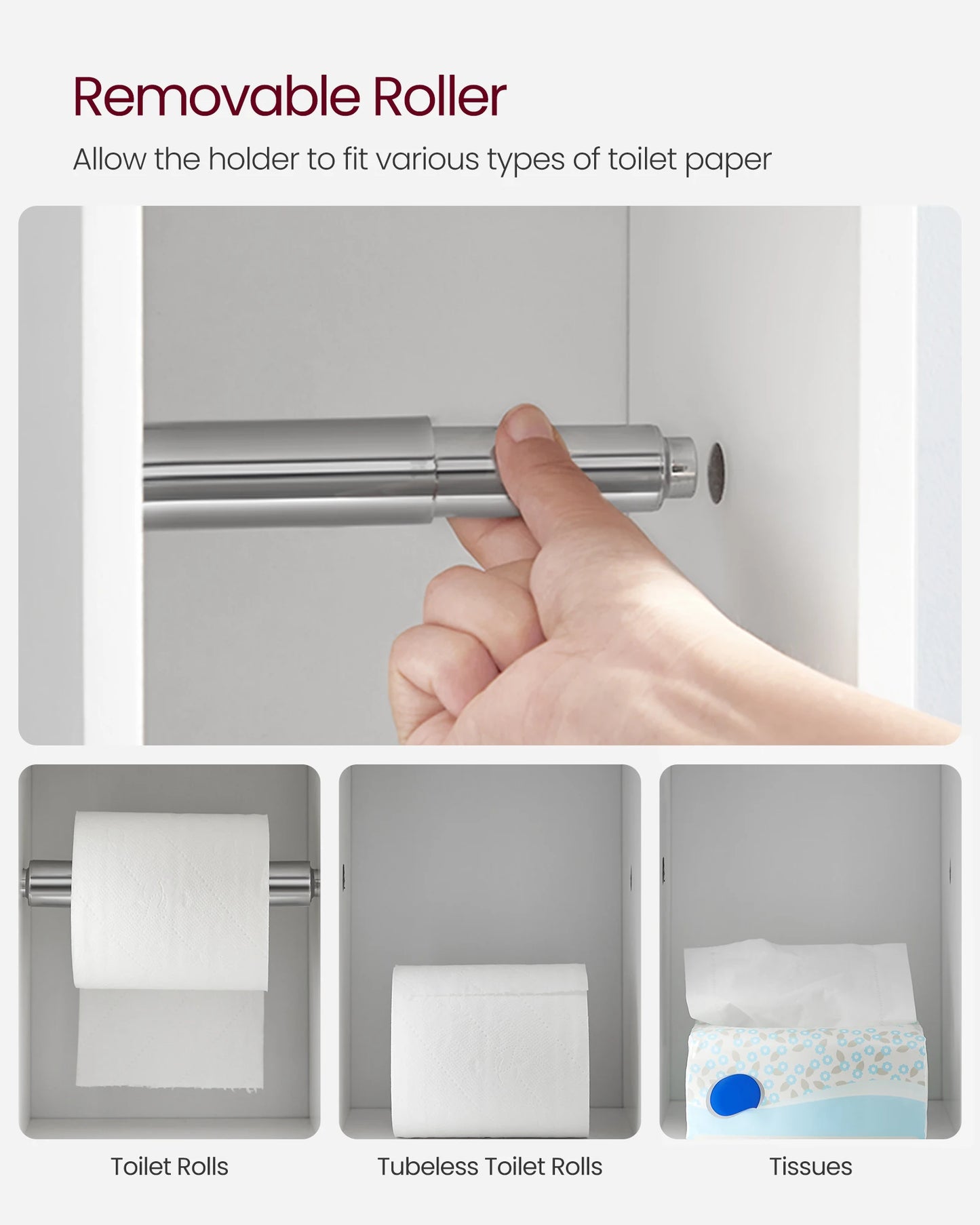 VASAGLE Small Bathroom Storage Cabinet Toilet Paper Holder with Storage Toilet Paper Storage Cabinet Bathroom Organizer