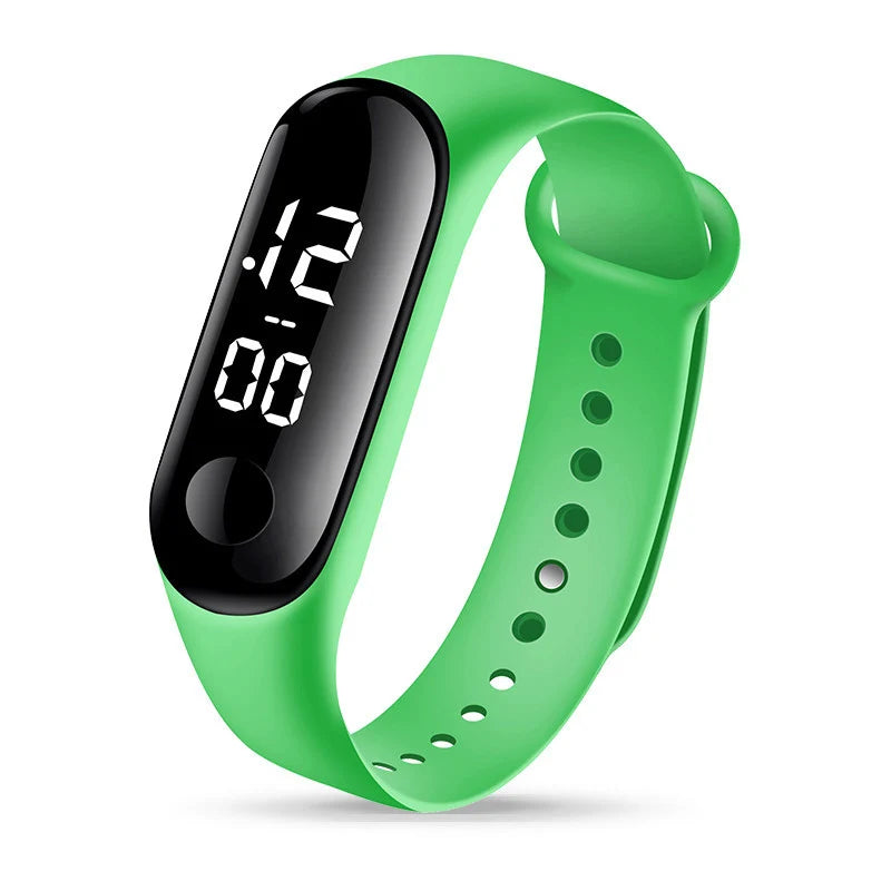 8pcs Children Watches for Girls Rubber Strap Waterproof School Student LED Watch Women Sports Men Digital Clock