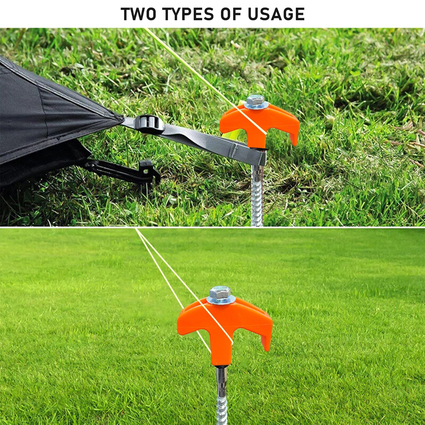 20PCS Heavy Duty Tent Pegs Set Metal Camping Ground Sheet Anchor Hard Ground Awning Pegs Awning Pegs 20cm