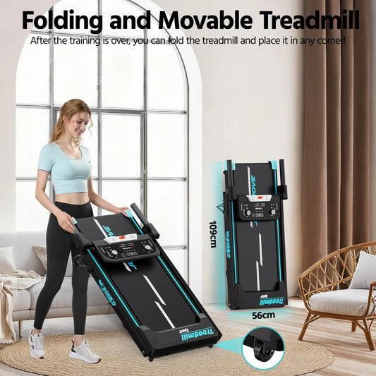 3-in-1 Folding Treadmill Walking Pad, 3.0 HP Quiet Motor, 9% Adjustable Incline, Max 14km/h, LCD Monitor & Safety Warn