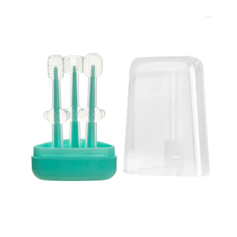 Baby Silicone Toothbrush 3d Wrapped Teeth Tongue Massage Brush Gently Cleans Milk Stains For Training Brush Teeth Child