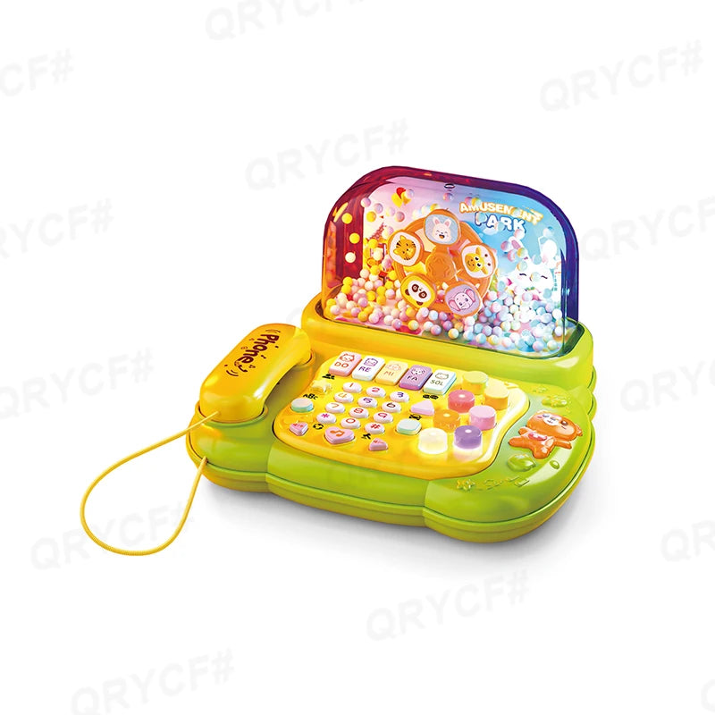 Simulation Telephone Toys Snowfiake Music Lights Story Machine Baby Mobile Phone Multi-functional Kids Education Christmas Gifts