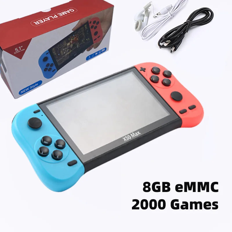 VILCORN X50 MAX Handheld Game Console for PS1 Retro Games Kids Video Game Player for GBA/SNES Portable Audio Gaming Console