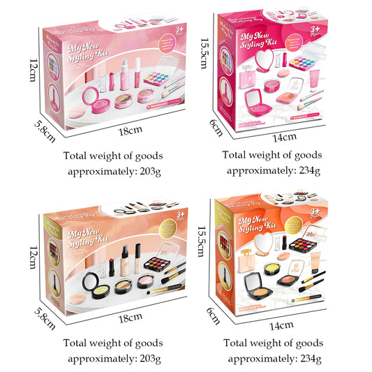 Play Makeup Toys, Simulated Cosmetics Fake Makeup Set Lipstick Powder Blusher Not Real Makeup for Girl Gifts