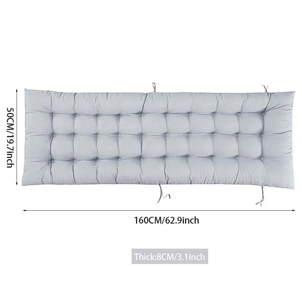 10CM Thick Premium Outdoor Sun Lounger Cushion Pad ,UV Resistant Non-Slip Polyester Fabric with Hip Support Design, Grey