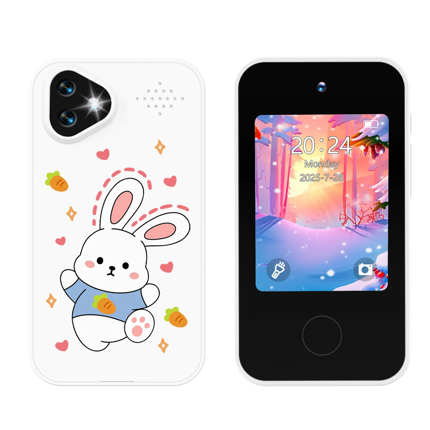 Kids Smart Phone Toy with Dual Camera Educational Games Music Player Safe Mode Best Birthday Gift HD 1080P Kids Camera Toys