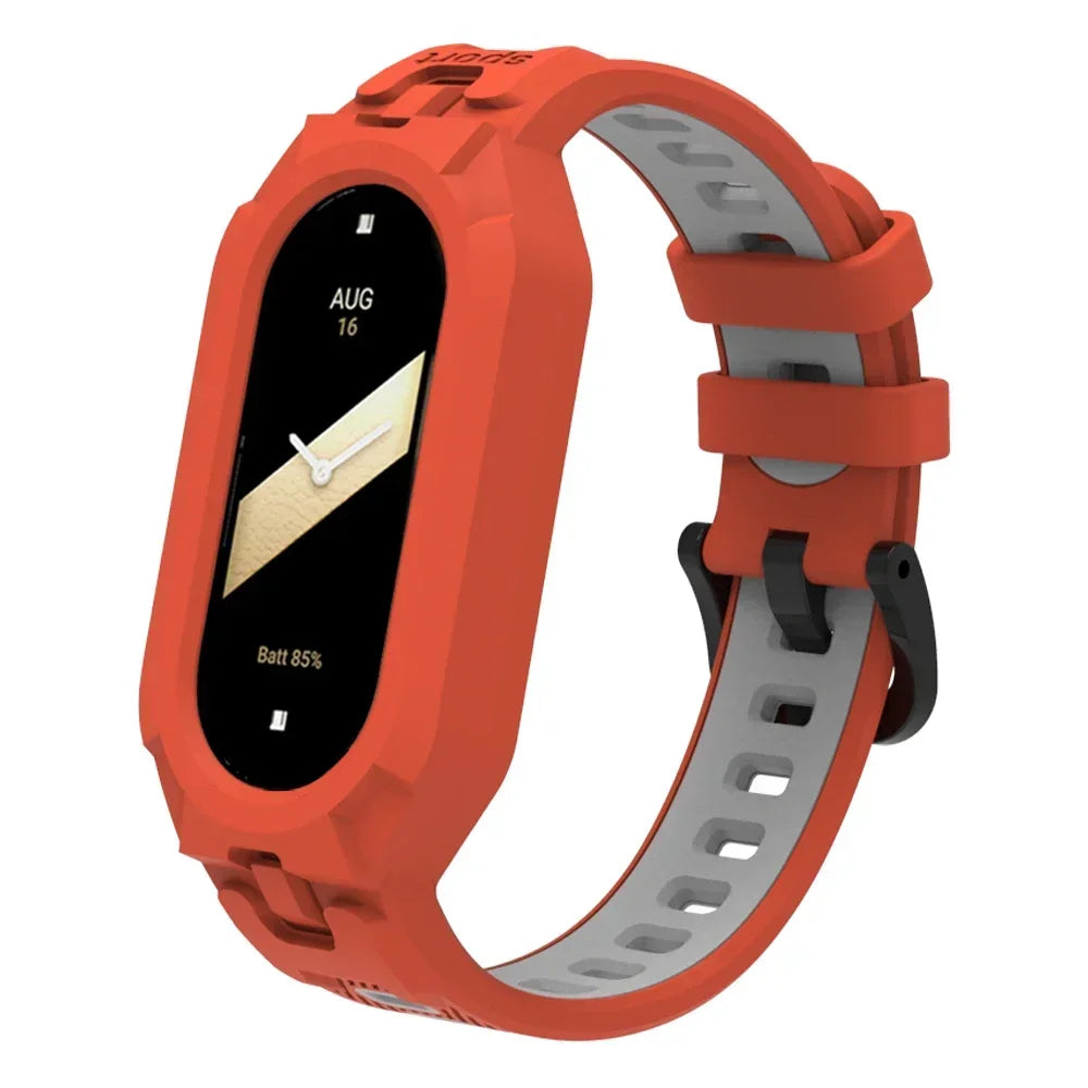 Silicone Sport Strap For Xiaomi Mi Band 9 8 7 6 5 Replacement Soft TPU Case Smartwatch Wristband For Xiaomi Mi Band 9 Bracelets