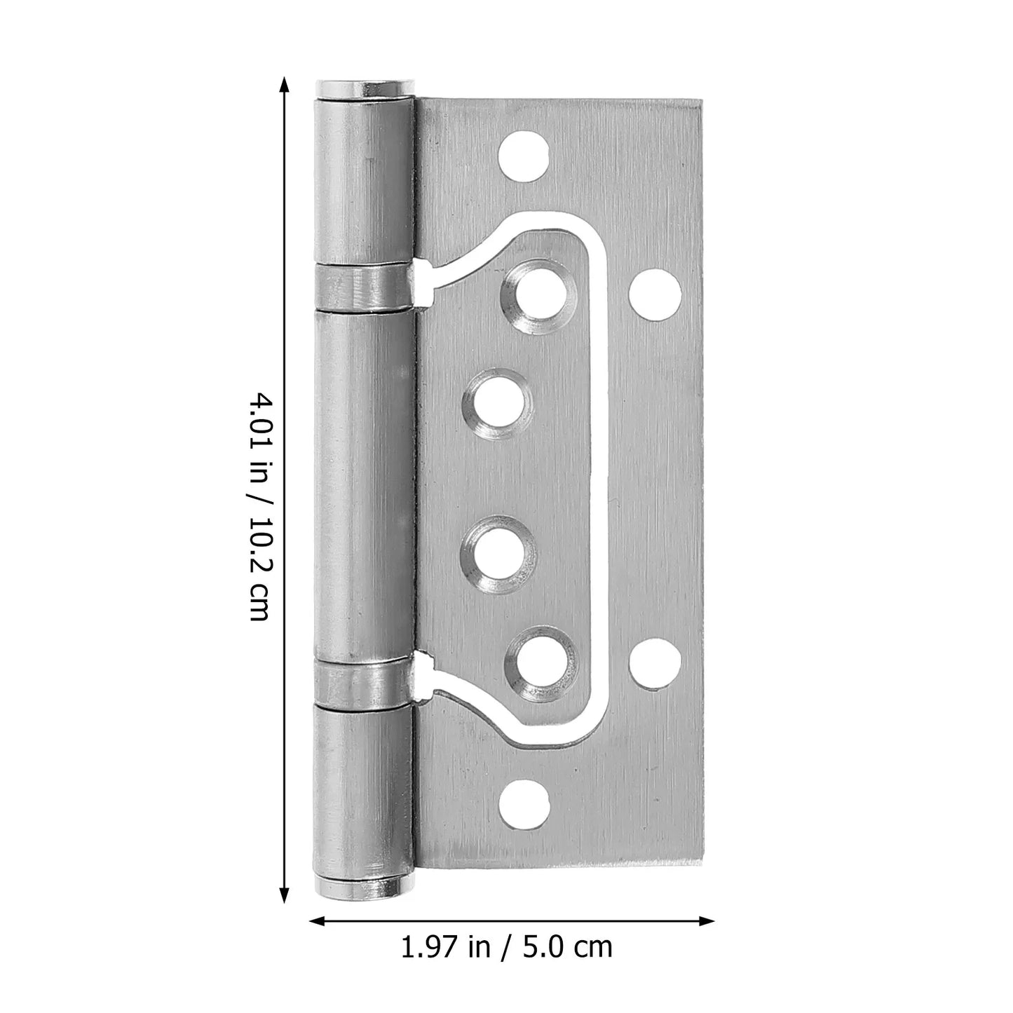 2Pcs Premium Stainless Steel Furniture Hinge Thicken Bearing Anti Rust Quiet Closing Door Hinge for Wooden Door Shed Warehouse
