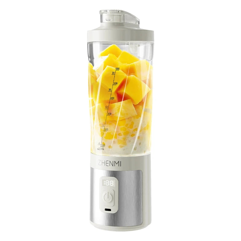 Portable Ice-Crushing Blender, 600ml High-Speed Blending for Smoothies, , Shakes, Food Prep, and Frozen Blending