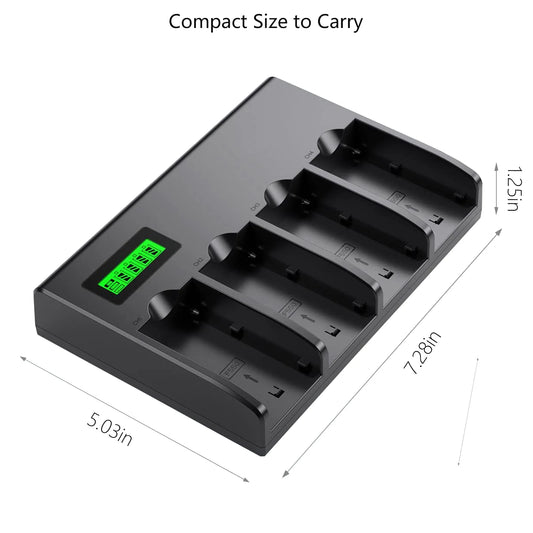 NP F960 NPF970 NP-F970 4-Channel Digital Camera Battery Charger w LCD Display for Sony NP-F550 F750 F950