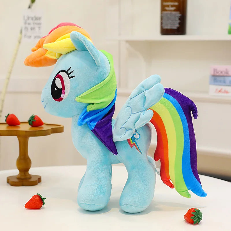 Little Pony Rainbow Dash Applejack Plush Toy 28cm Official Hasbro Figure Soft Stuffed Animal For Fans Collection Gift