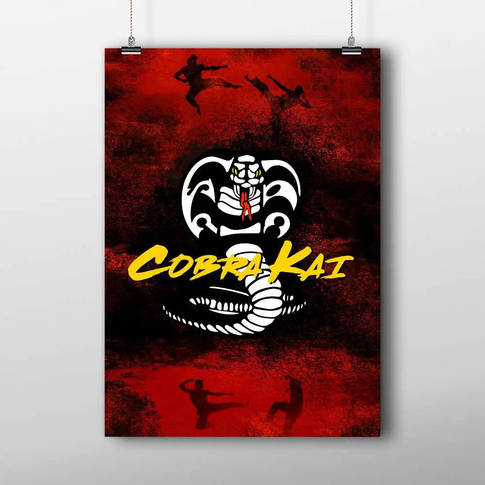 TV Series Cobra Kai Self-adhesive Art Poster Waterproof Paper Sticker Coffee House Bar Posters Wall Stickers