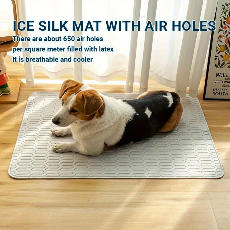 2025 Upgraded Ice-Cool Summer Pet Cooling Mat and Bed Sweat-Absorbent Fabric Available in 4 Sizes for Small Medium and Large Pet