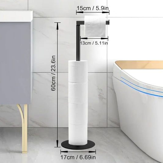 Universal Stainless Steel Toilet Paper Stand Free Standing Toilet Paper Holder Modern Design Roll Paper Storage Rack Tissue Rack