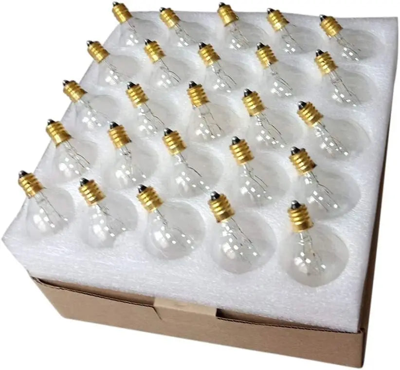 5-25PCS Vintage G40 Led String Light Replacement Bulb 1W 3V 120V 220V Plastic Shatterproof Globe Ball Lamp E12 Base 2700K Edison