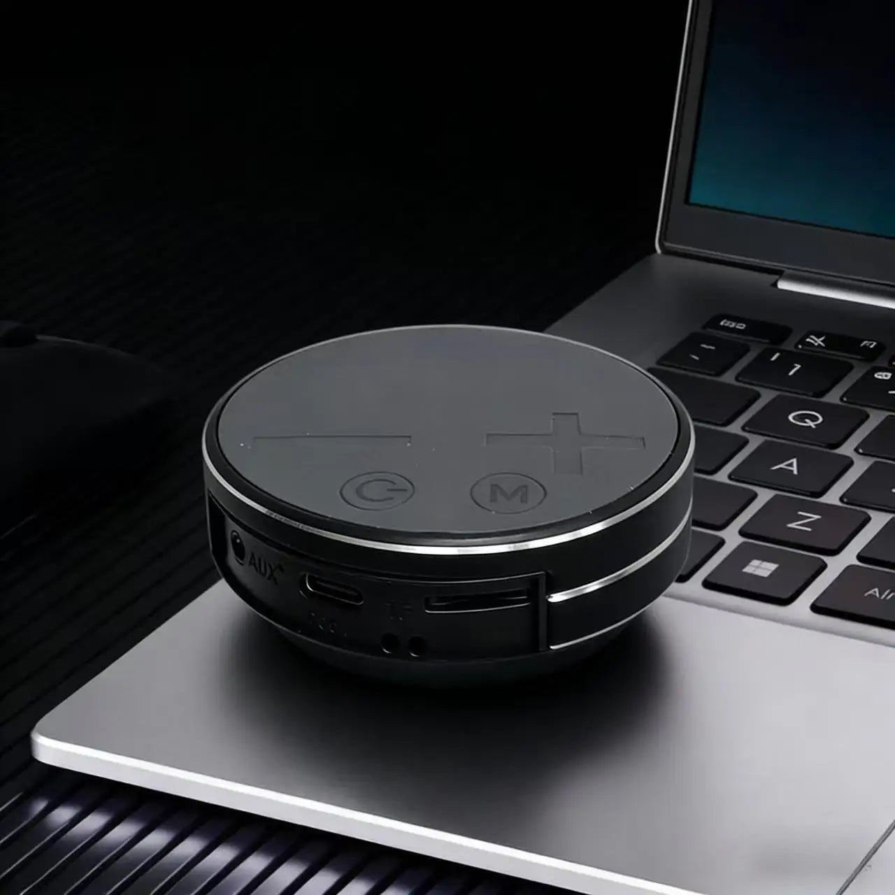 Bone Conduction Desktop Wireless Speaker with suction cups for secure attachment. Wireless TWS speaker, compatible with lanyard
