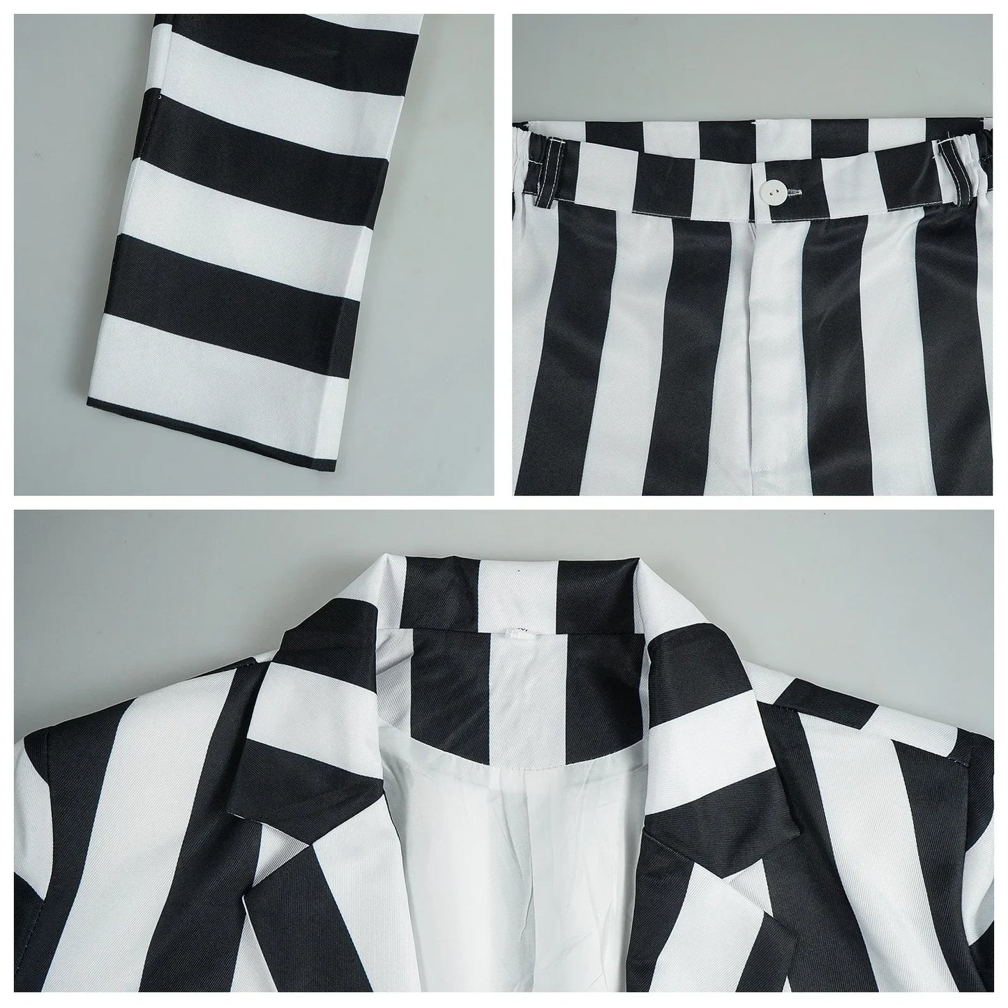 Explosive Hades Master Adult Black and White Pattern Role Playing Costume