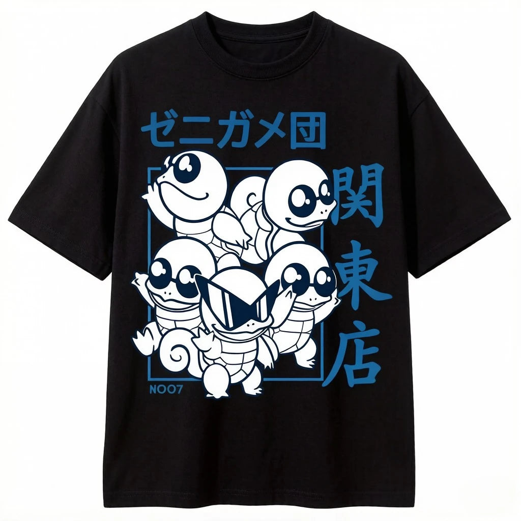 Okémon Anime Gengar Front and Rear Printed T-shirt Men and Women Summer Y2K Harajuku Casual Versatile Short-sleeved Top