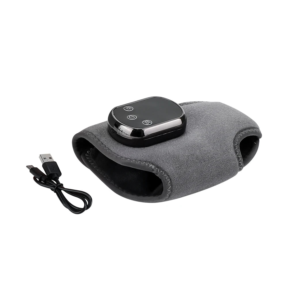Electric Foot Ankle Massager With Heat & Vibration Cordless Heating Pad Ankle Wrap for Sports Recovery Warm Support Brace Belt