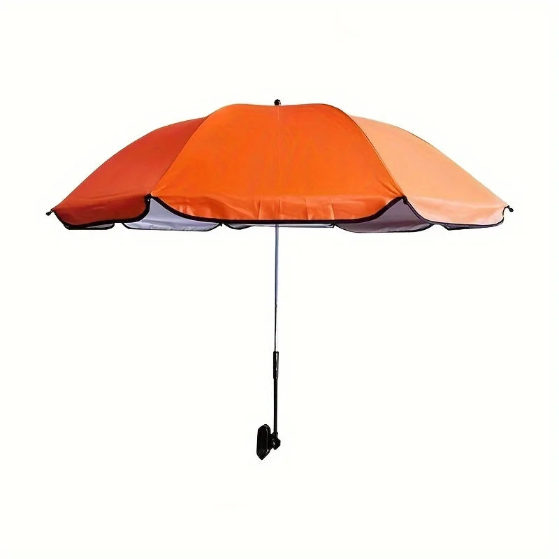 1 Piece Waterproof Beach Chair Umbrella with Universal Clamp, 360° Rotation Portable All-Season Golf Umbrella