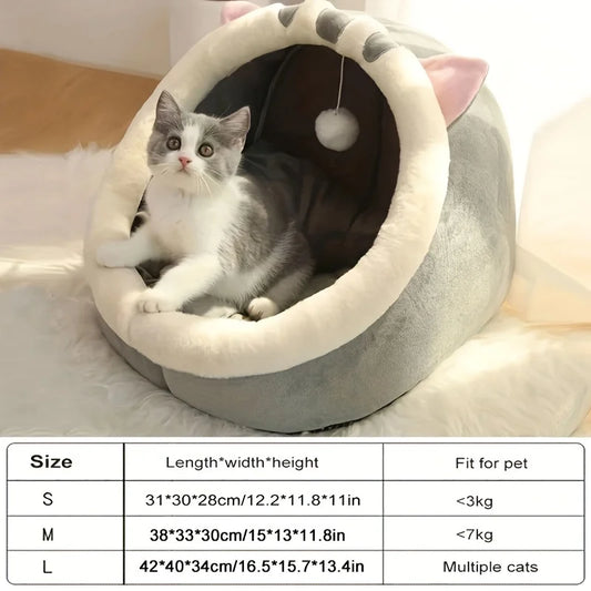 Cute And Soft Cat House Super Cat Bed Warm Deep Sleep Comfort Cat Bed Pets Tent Cozy Cave Nest Small Dog Mat Bag