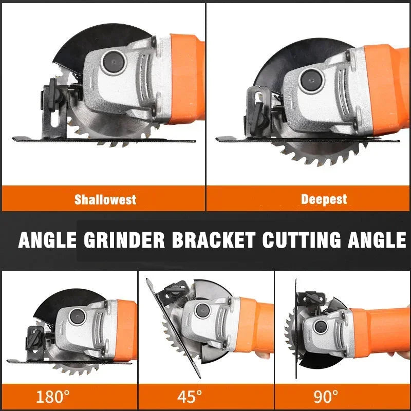 4 Inch Angle Grinder Safety Protective Cover Safety Covers+ Angle Grinder Base Holder Bracket Set for DIY Woodwoking Tools