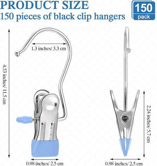 2025 New Stainless Steel Boot Hangers Clips - Heavy Duty Rust-Proof Clothes Pins for Closet, Laundry, Travel - 10 Pack Durable P