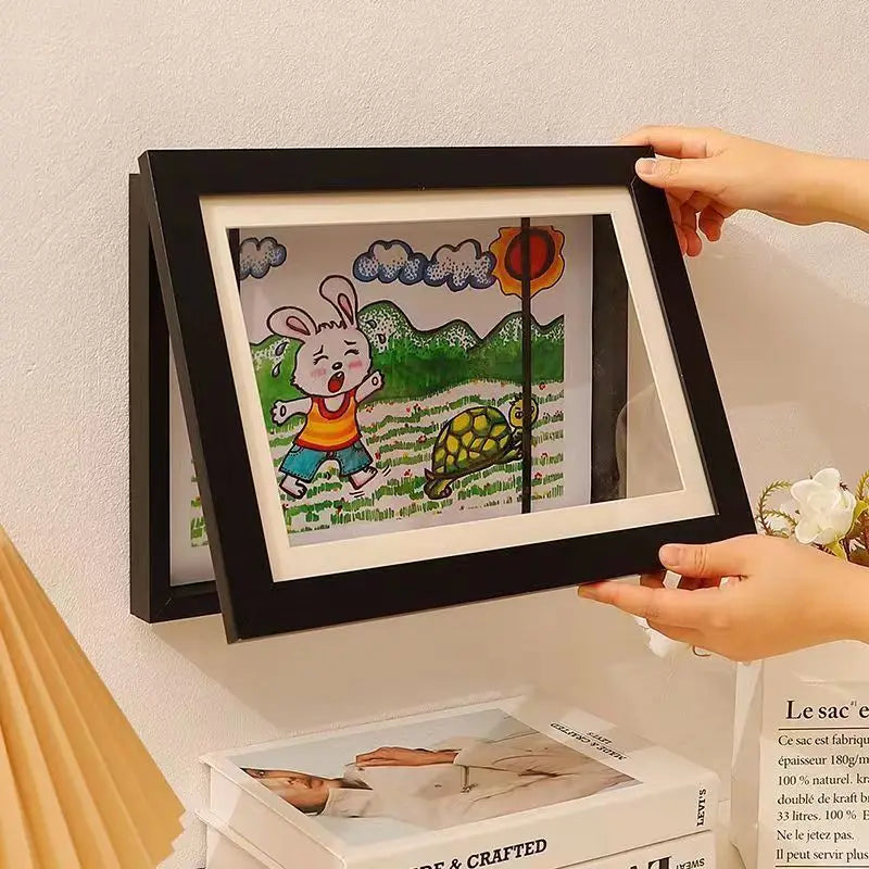 Children Art Frames Magnetic Front Open Changeable Kids Frametory for Poster Photo Drawing Paintings Pictures Display Home Decor