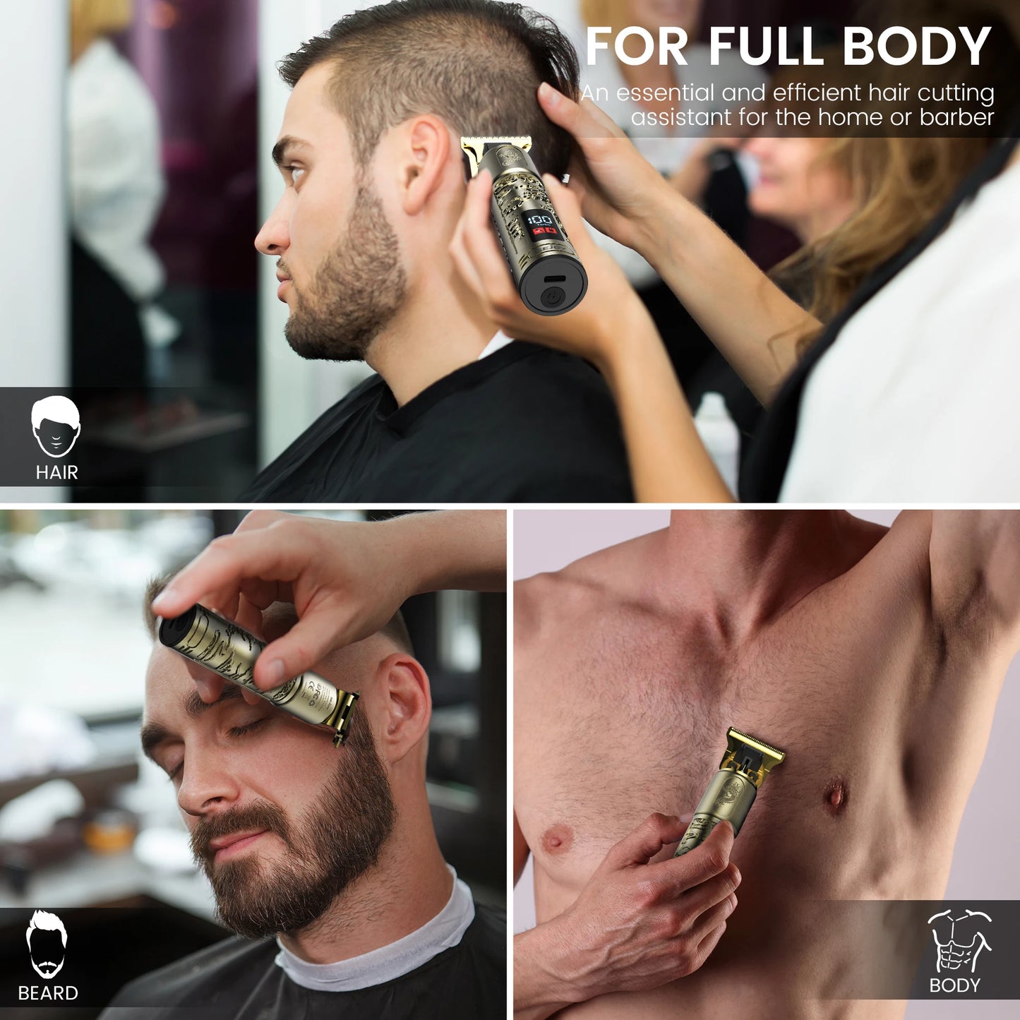 SEJOY Electric Hair Clipper for Men Professional Hair Cutting Machine Adjustable Precision Adults Kids Cordless Hair Trimmers