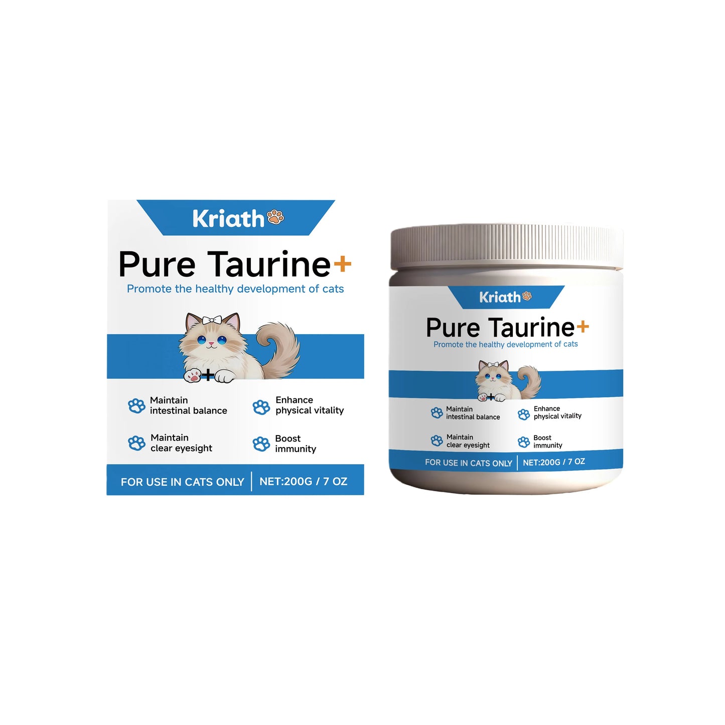 Cats Taurine Powder Supporting Heart Health Maintaining Normal Visual Functions Rich in Nutrients Kitten Daily Care Supplements