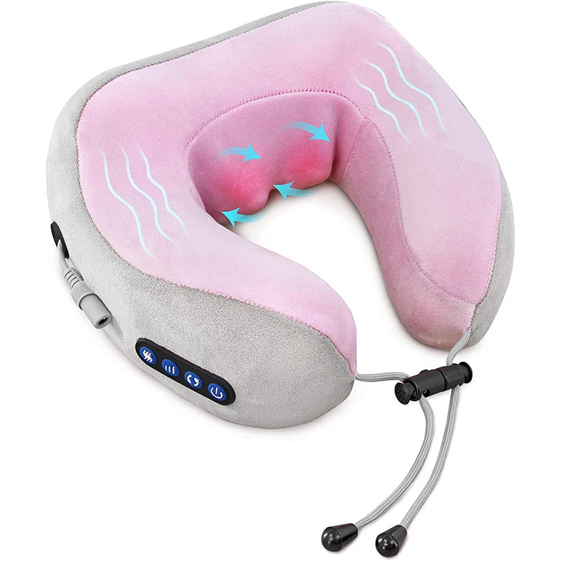2025 Electric Neck Massager Vibration 3D Kneading Shiatsu Back Massage U Shaped Pillow For Shoulder Cervical Pain Relief Fatigue