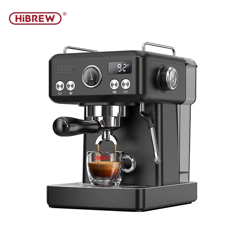 HiBREW H10A Black Espresso Machine Temperature Volume Pre Brewing Adjustable 58mm Portafilter Cappuccino Coffee Maker