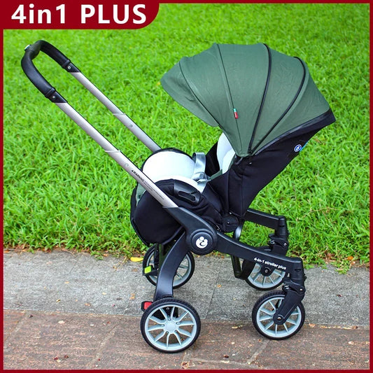 EU STOCK Foldable Lightweight baby stroller Multifunctional Four Wheels poussette bebe 3 en 1 Portable baby wagon