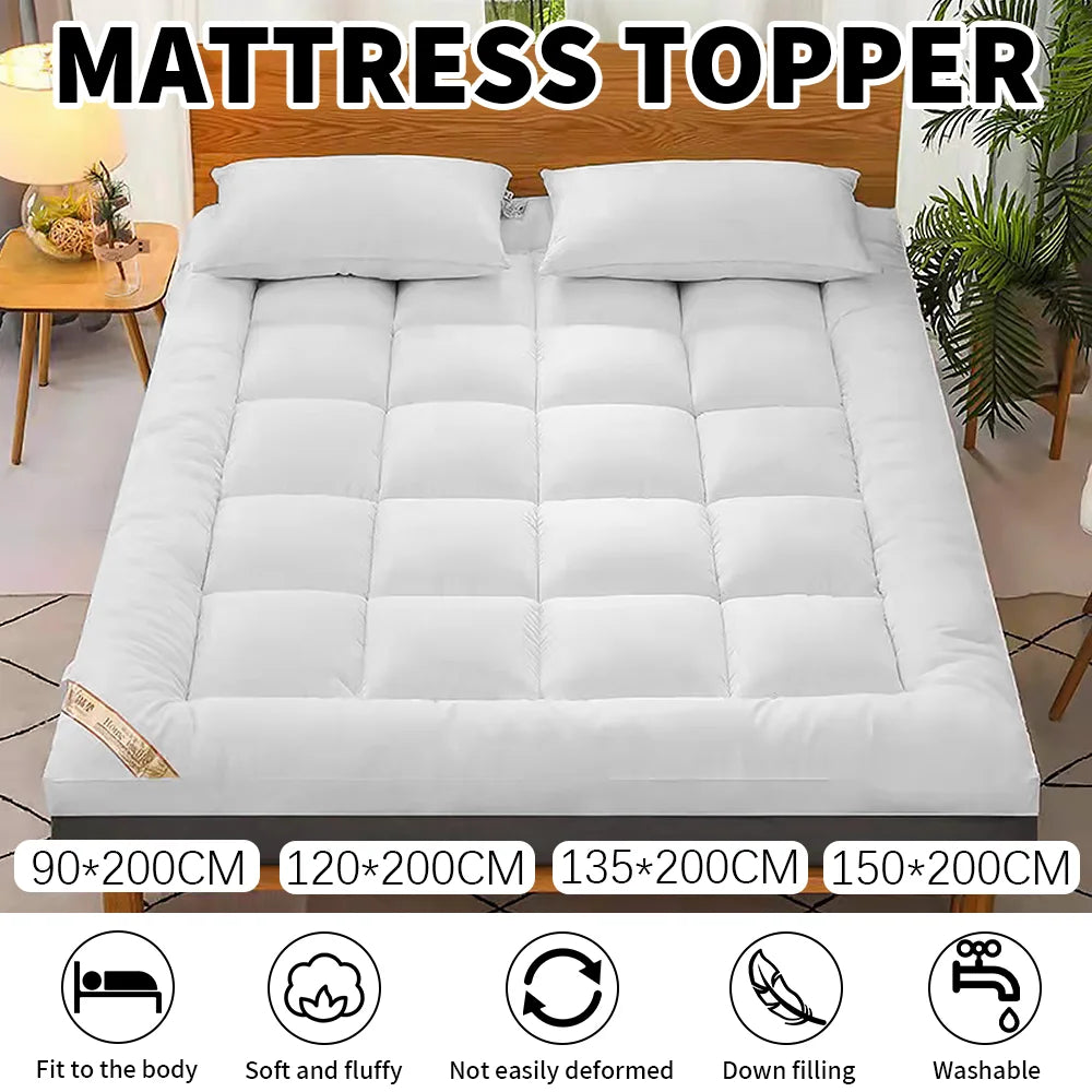 HOTEL QUALITY MATTRESS TOPPER 4INCH / 10CM THICK TOPPERS SINGLE DOUBLE KING ALL SIZE