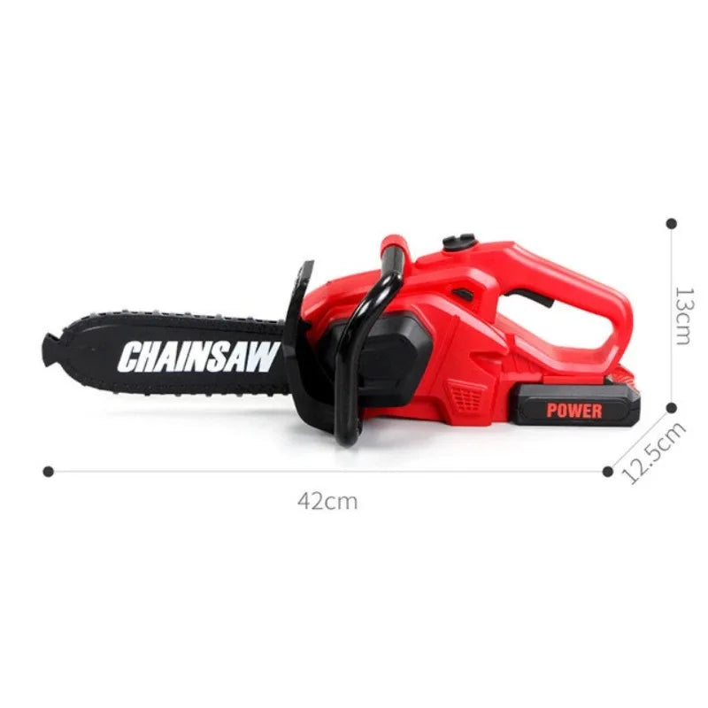 Large Size Children Electronic Chainsaw Kids Play Tools Pretend Play Tool Kits Electric Saw Children Simulated Play House Toy