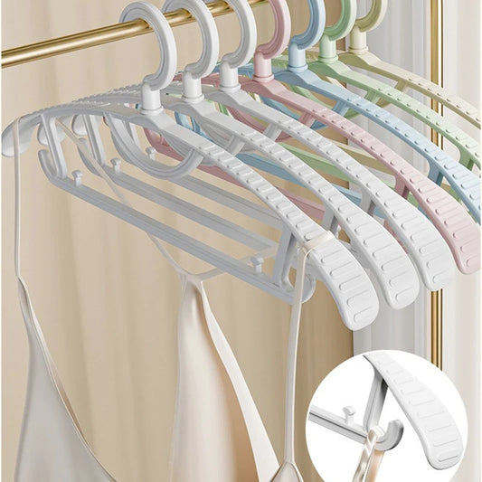 Thiened Wide Oulder Clothes Hanger Home Anti-Slip Hanging Clothes Hanger Large Size Plastic Rotatable Clothes Hangers Organizer