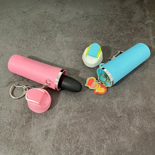 1/4pcs Fashionable Fruit Cup Style Keychain, Can Hold Small Ornaments, Lipstick, Etc., A Perfect Gift for Travel, Daily Wear