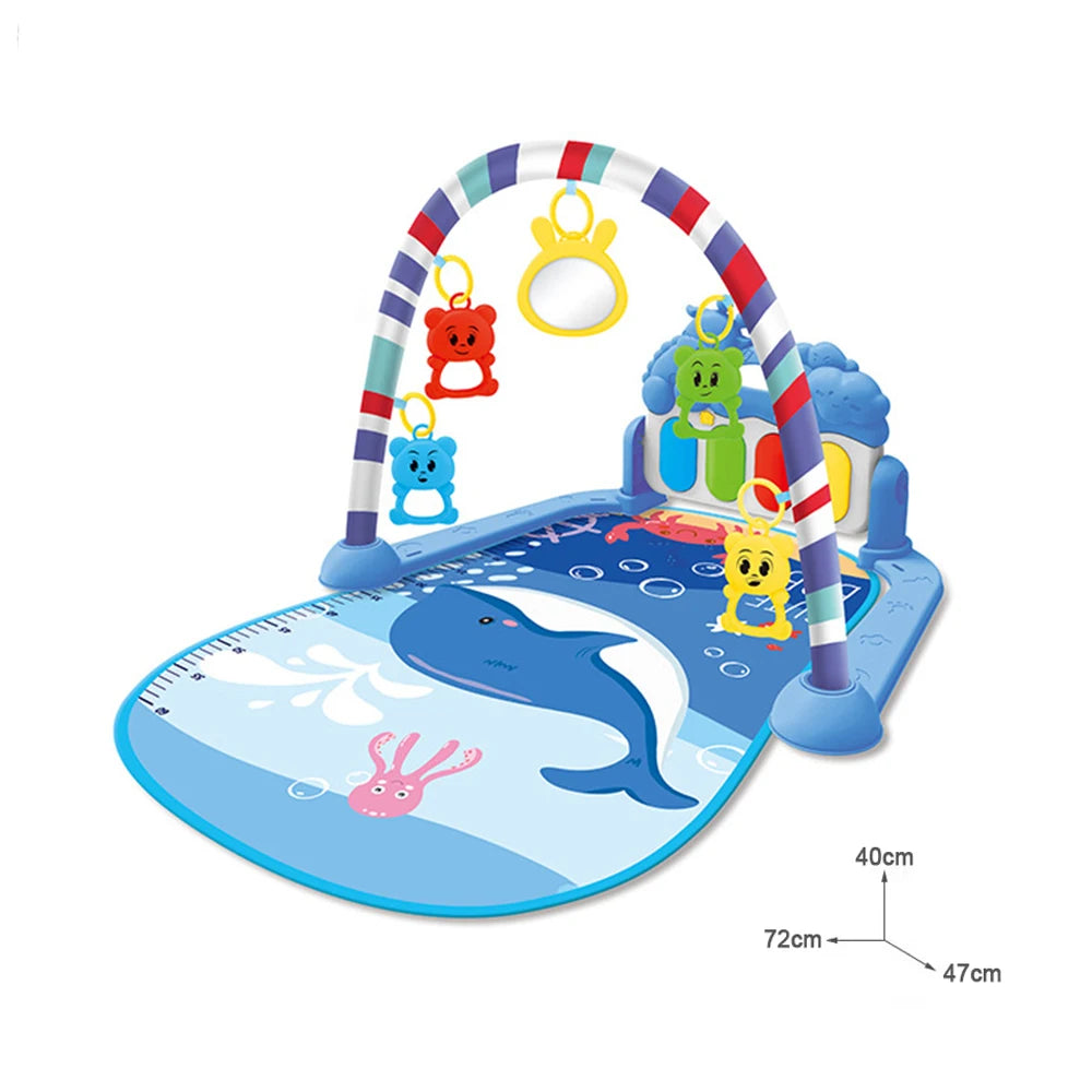 0-36 Months Baby Fitness Stand Music Play Gym Activity Toys Newborn Piano Crawling Blanket Pedal Game Pad Early Education Gifts