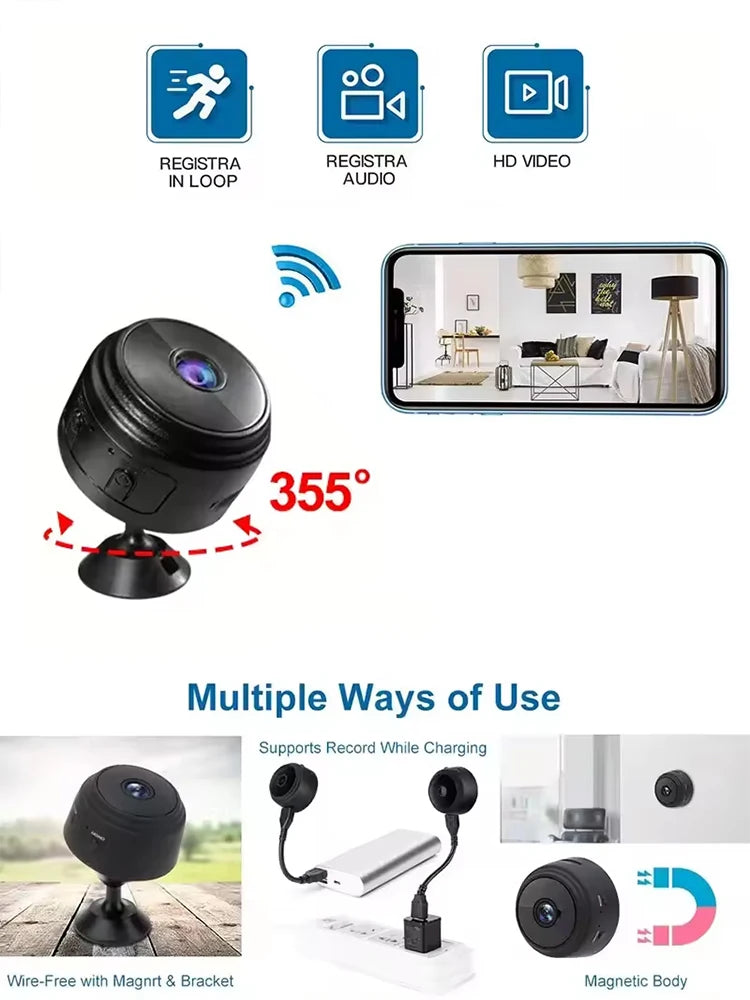 Wireless Recorder Mini Camcorders Video Surveillance camera wifi Camera A9 Mini Camera IP camera Night Version Micro Voice